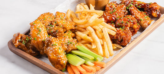 Bourbon BBQ Chipotle and Sweet Chili Mustard Wings